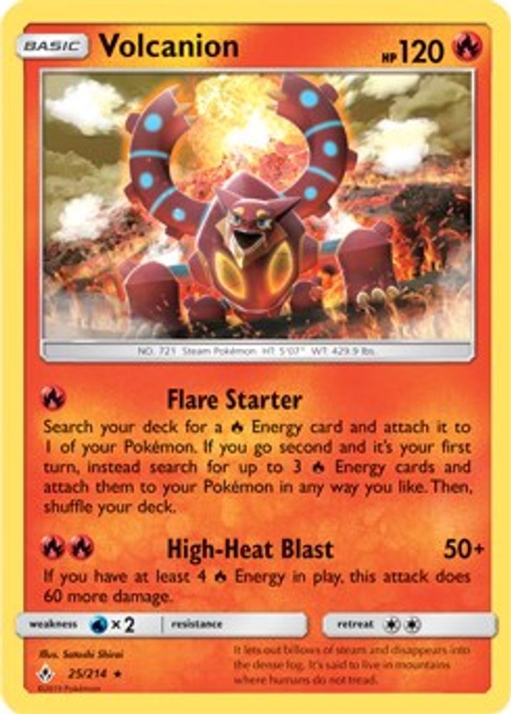 Volcanion (25/214) (Theme Deck Exclusive) [Sun & Moon: Unbroken Bonds]