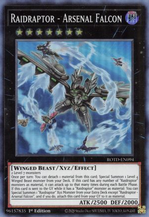 Raidraptor - Arsenal Falcon [ROTD-EN094] Super Rare
