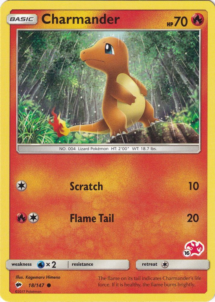 Charmander (18/147) (Charizard Stamp #16) [Battle Academy 2020]