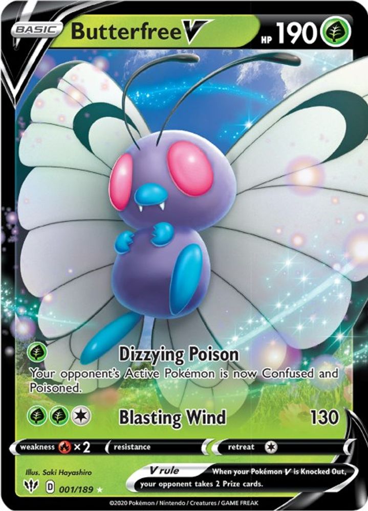 Butterfree V (001/189) [Sword & Shield: Darkness Ablaze]