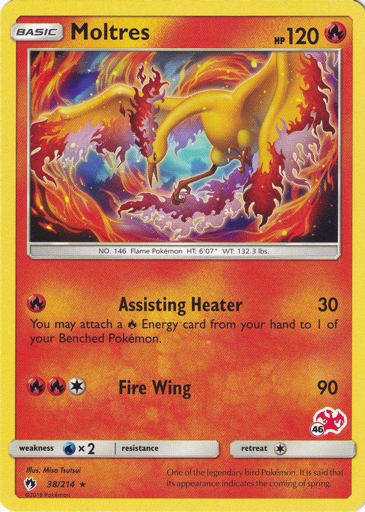 Moltres (38/214) (Charizard Stamp #46) [Battle Academy 2020]