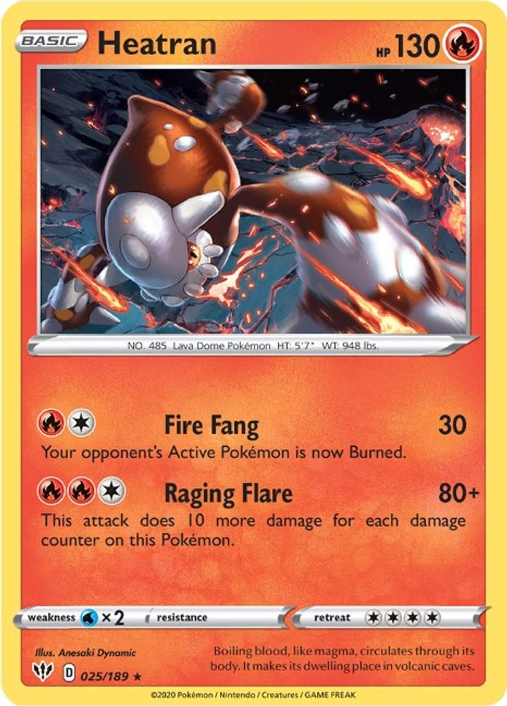 Heatran (025/189) [Sword & Shield: Darkness Ablaze]