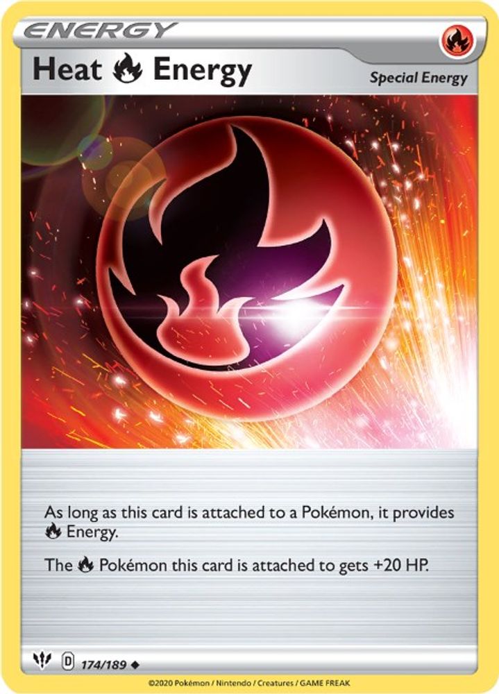 Heat Fire Energy (174/189) [Sword & Shield: Darkness Ablaze]