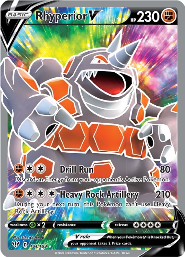 Rhyperior V (181/189) [Sword & Shield: Darkness Ablaze]