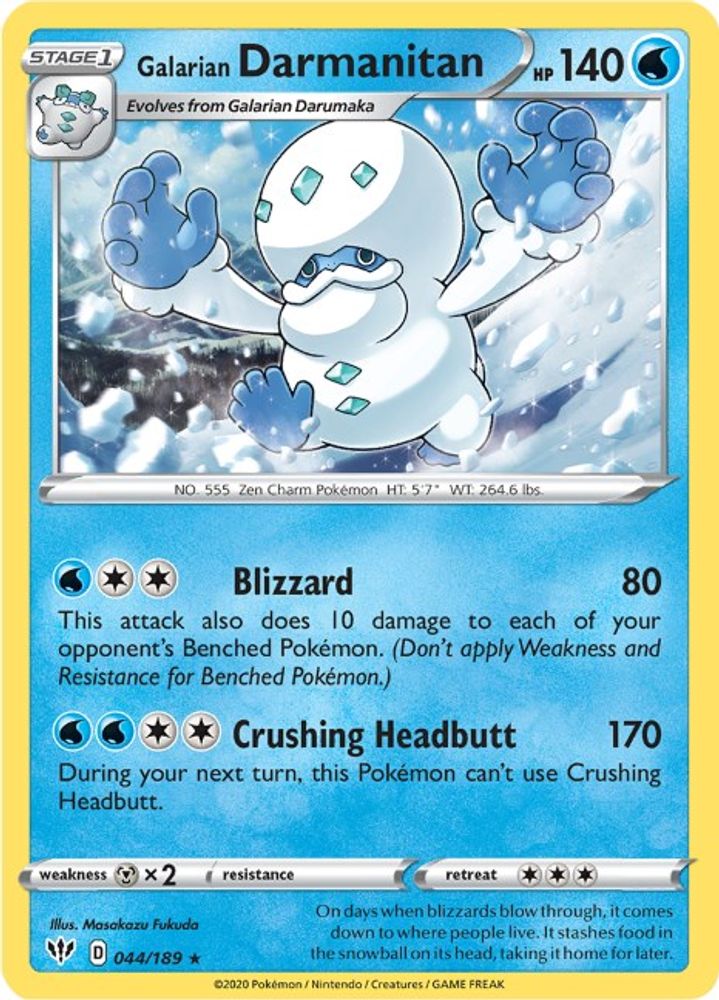 Galarian Darmanitan (044/189) [Sword & Shield: Darkness Ablaze]