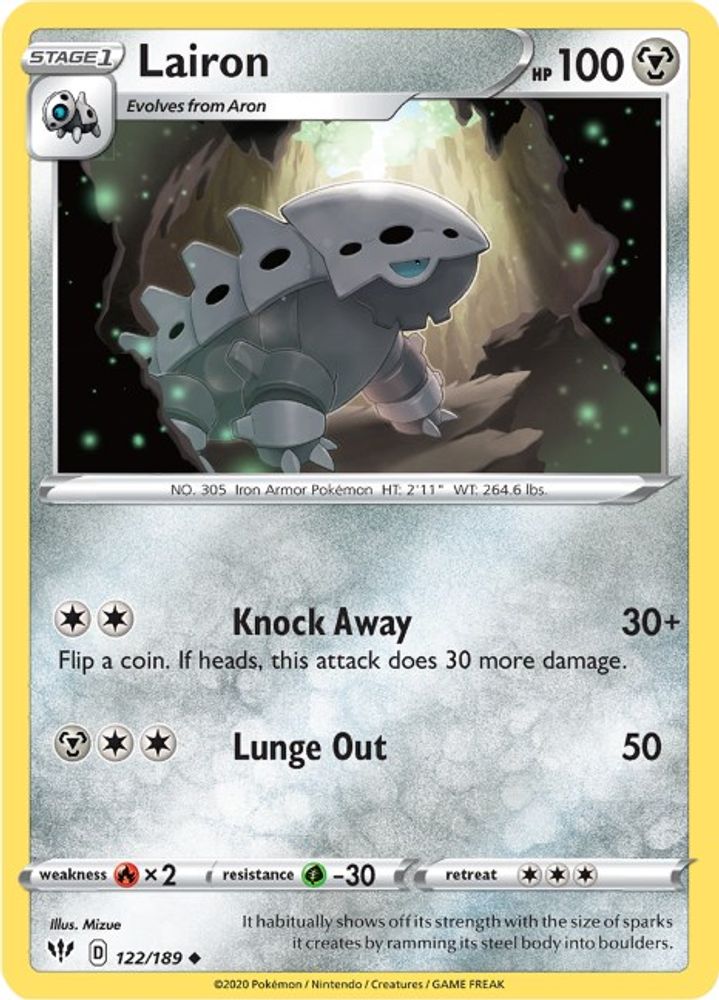 Lairon (122/189) [Sword & Shield: Darkness Ablaze]