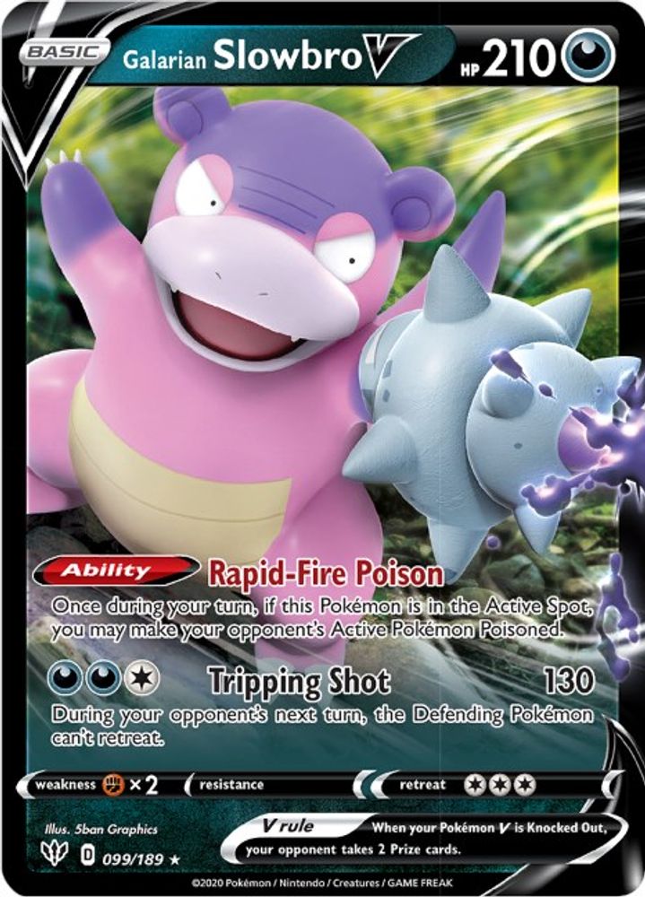 Galarian Slowbro V (099/189) [Sword & Shield: Darkness Ablaze]