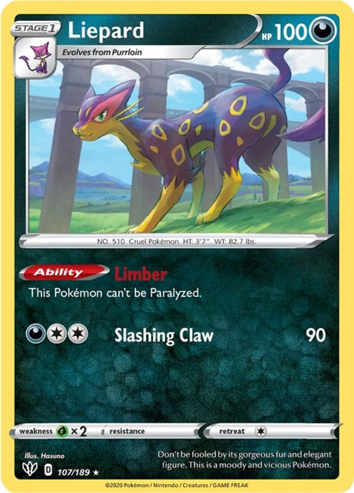 Liepard (107/189) [Sword & Shield: Darkness Ablaze]