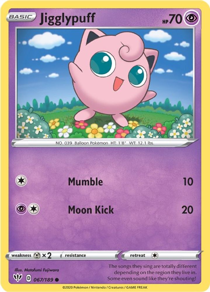 Jigglypuff (067/189) [Sword & Shield: Darkness Ablaze]