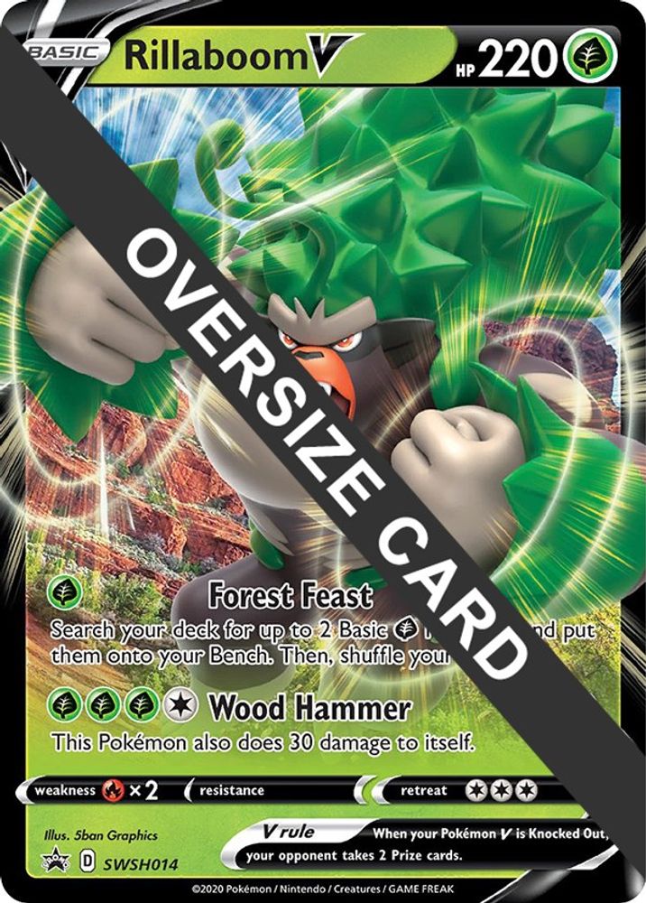 Rillaboom V (SWSH014) (Jumbo Card) [Sword & Shield: Black Star Promos]