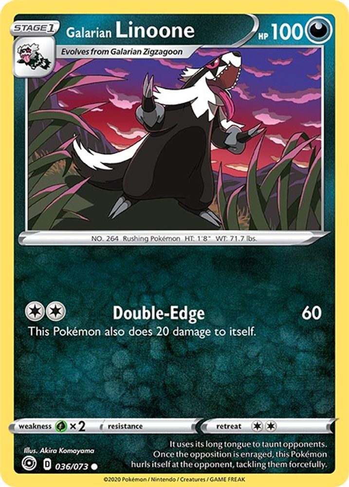 Galarian Linoone (036/073) [Sword & Shield: Champion's Path]