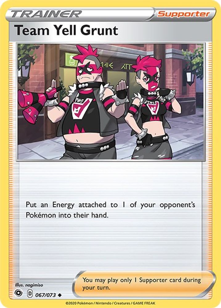Team Yell Grunt (067/073) [Sword & Shield: Champion's Path]