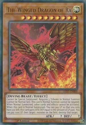 The Winged Dragon of Ra (Alternate Art) [LED7-EN000] Ultra Rare