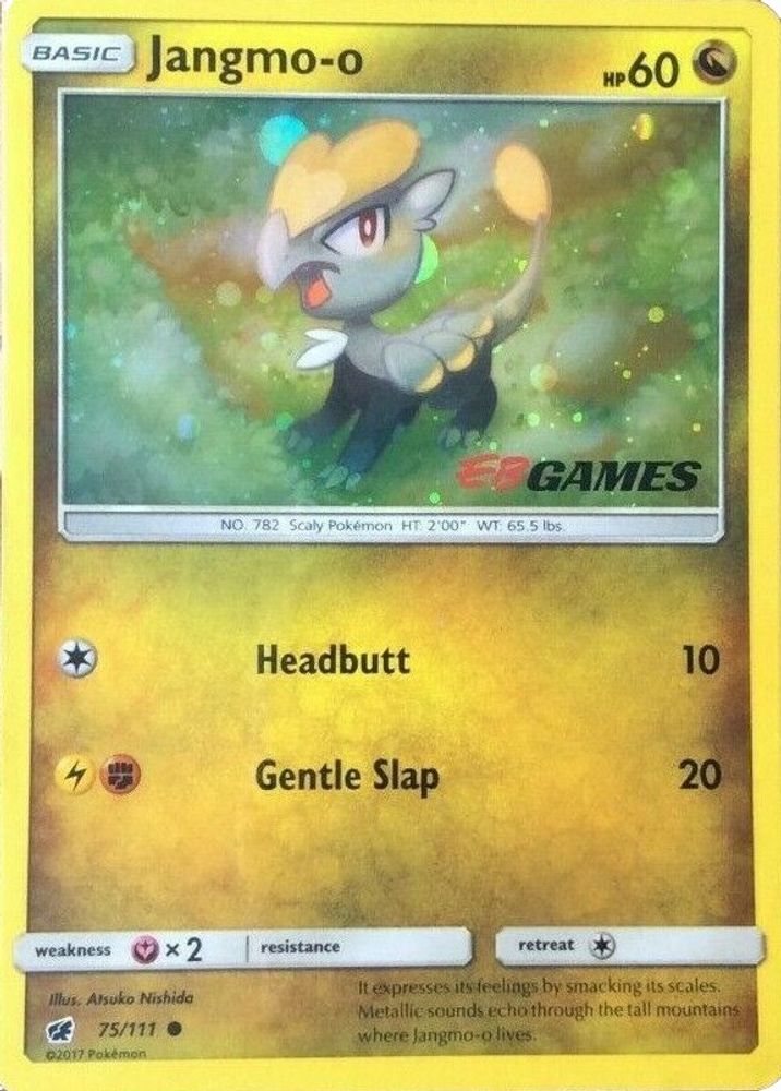 Jangmo-o (75/111) (Cosmos Holo) (EB Games Promo) [Sun & Moon: Crimson Invasion]