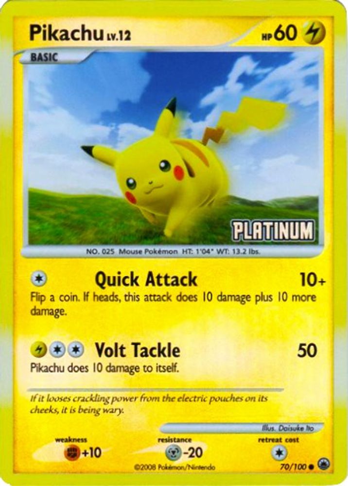 Pikachu (70/100) [Burger King Promos: 2009 Collection]