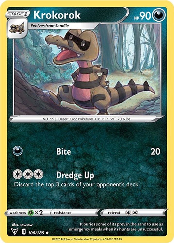 Krokorok (108/185) [Sword & Shield: Vivid Voltage]