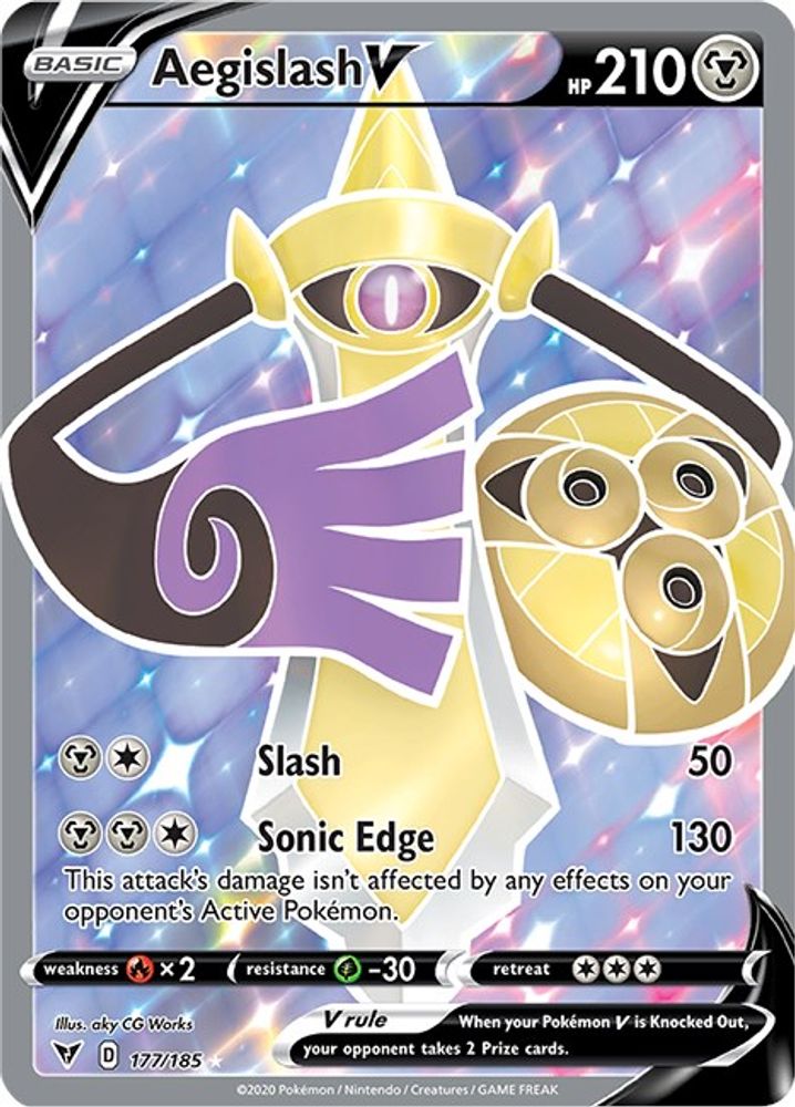 Aegislash V (177/185) [Sword & Shield: Vivid Voltage]