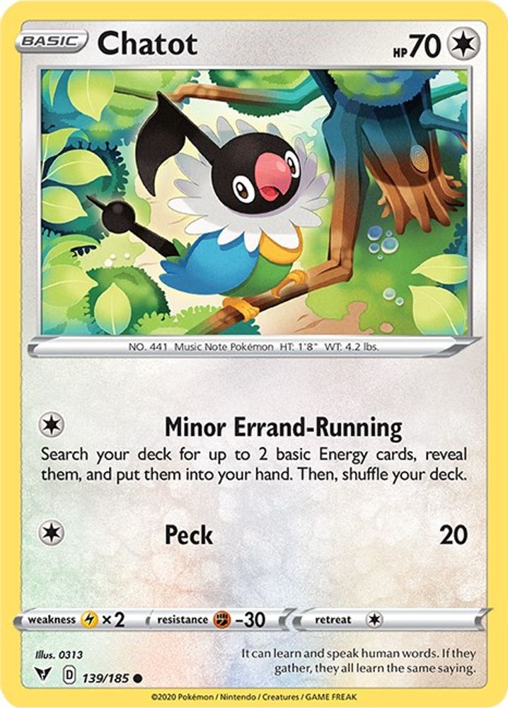 Chatot (139/185) [Sword & Shield: Vivid Voltage]