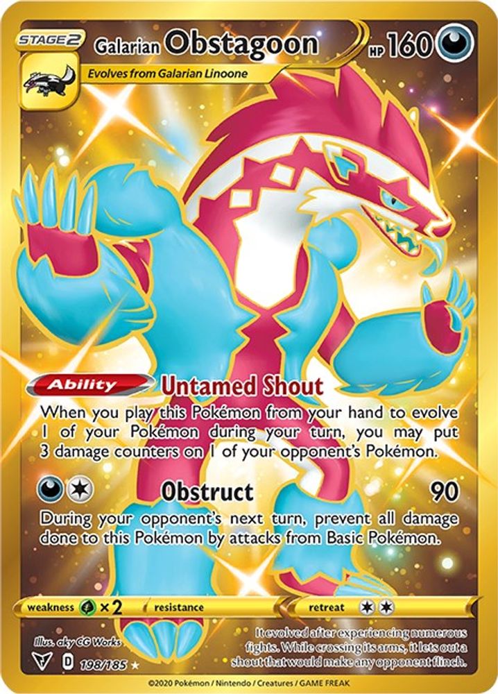 Galarian Obstagoon (198/185) [Sword & Shield: Vivid Voltage]