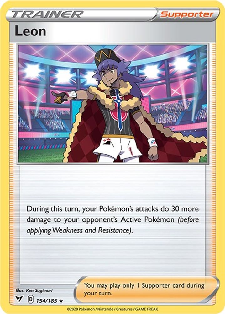Leon (154/185) (Theme Deck Exclusive) [Sword & Shield: Vivid Voltage]