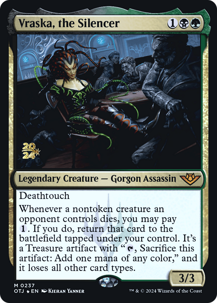 Vraska, the Silencer [Outlaws of Thunder Junction Prerelease Promos]