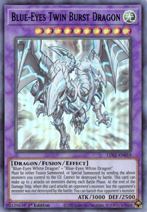 Blue-Eyes Twin Burst Dragon (Blue) [LDS2-EN019] Ultra Rare