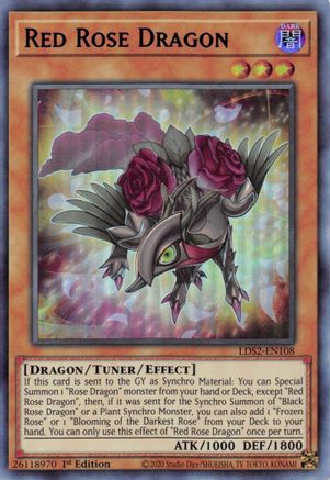 Red Rose Dragon (Blue) [LDS2-EN108] Ultra Rare