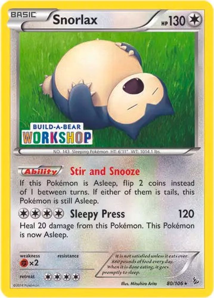 Snorlax (80/106) (Build-a-Bear Workshop Exclusive) [XY: Flashfire]