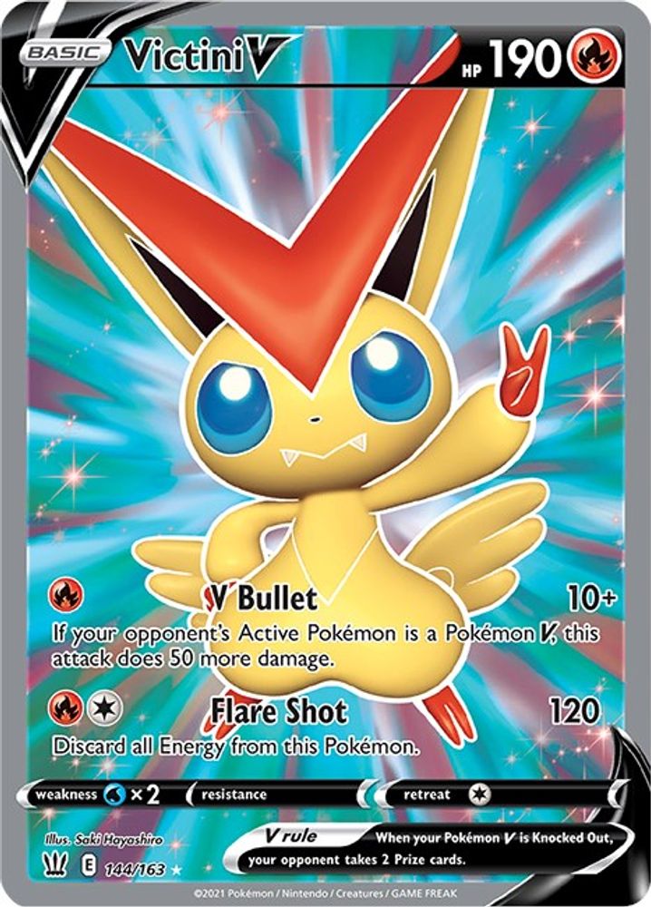 Victini V (144/163) [Sword & Shield: Battle Styles]