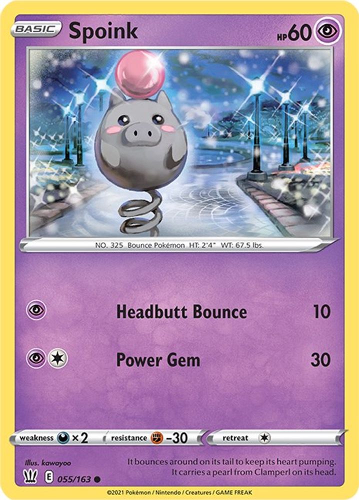 Spoink (055/163) [Sword & Shield: Battle Styles]