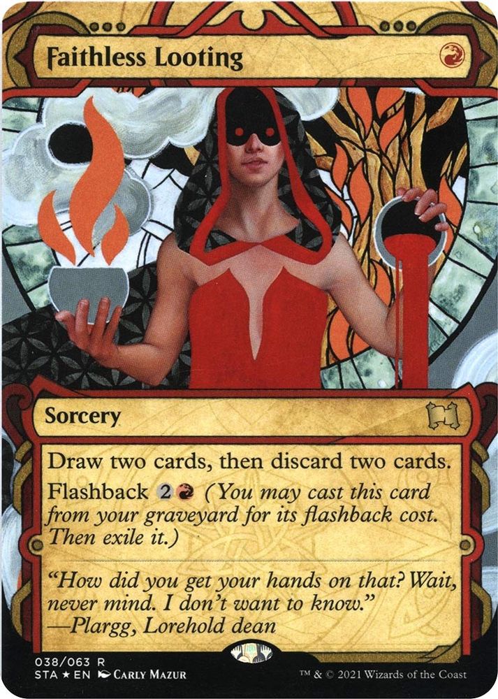 Faithless Looting (Foil Etched) [Strixhaven: School of Mages Mystical Archive]
