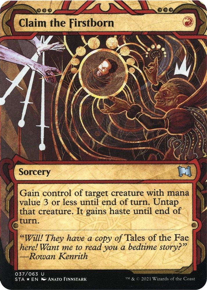 Claim the Firstborn (Foil Etched) [Strixhaven: School of Mages Mystical Archive]