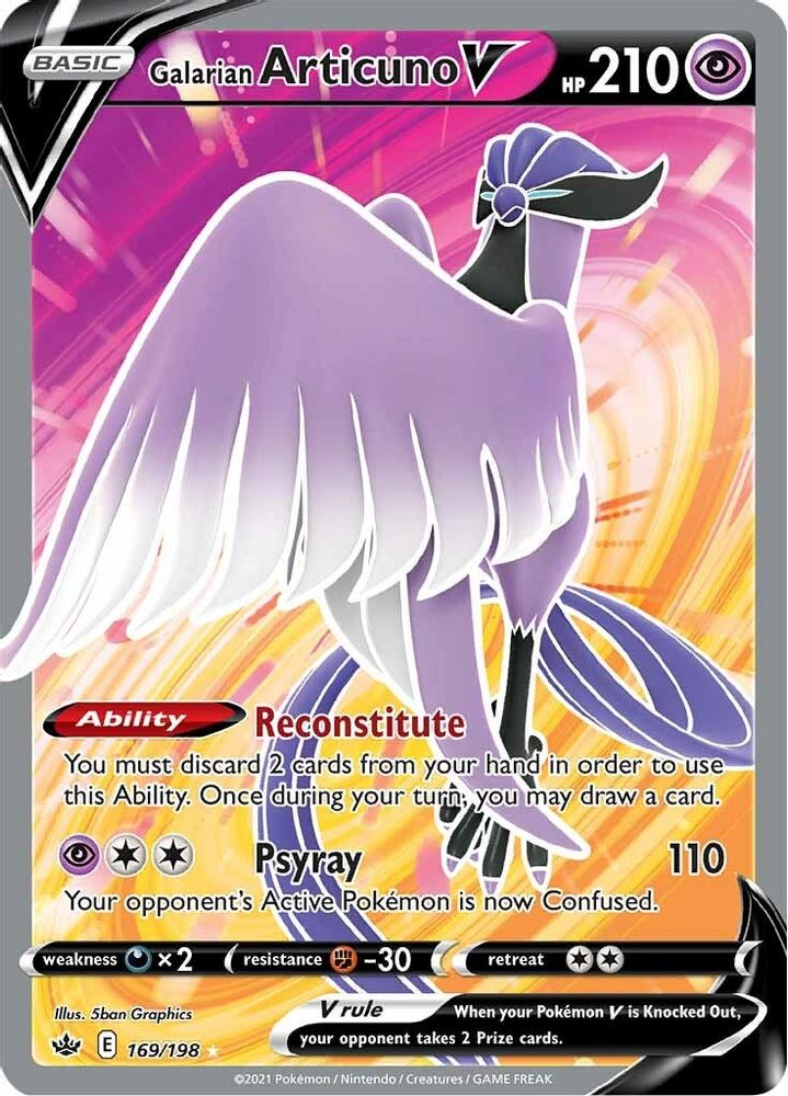 Galarian Articuno V (169/198) [Sword & Shield: Chilling Reign]