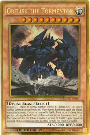Obelisk the Tormentor (DVD Promo) [MVPC-EN001] Gold Rare