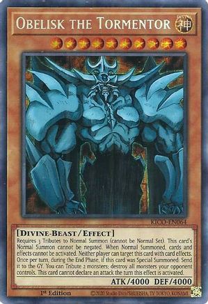 Obelisk the Tormentor (Secret Pharaoh's Rare) [KICO-EN064] Secret Pharaoh's Rare