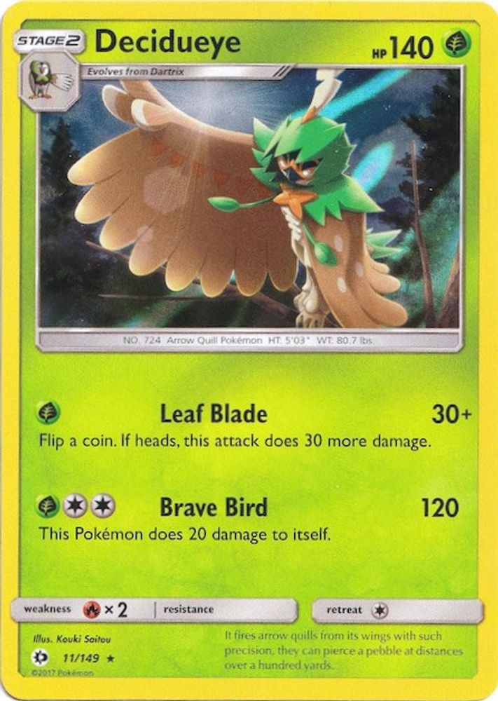 Decidueye (11/149) (Water Web Holo) [Sun & Moon: Base Set]