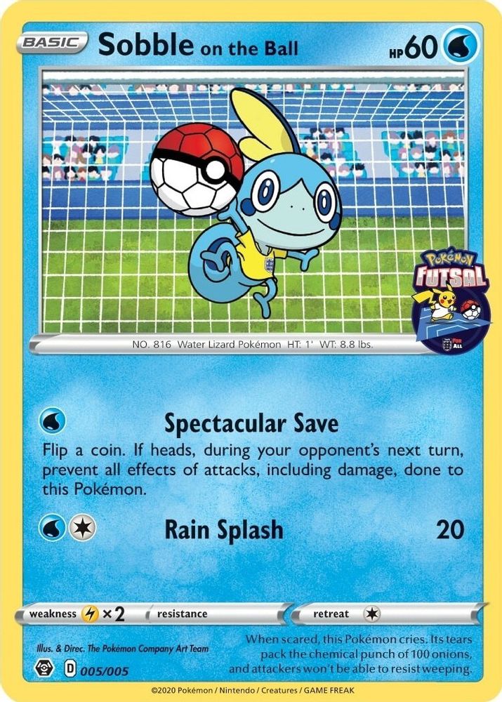 Sobble on the Ball (005/005) [Pokemon Futsal Collection]