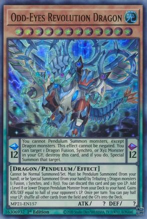Odd-Eyes Revolution Dragon [MP21-EN157] Ultra Rare