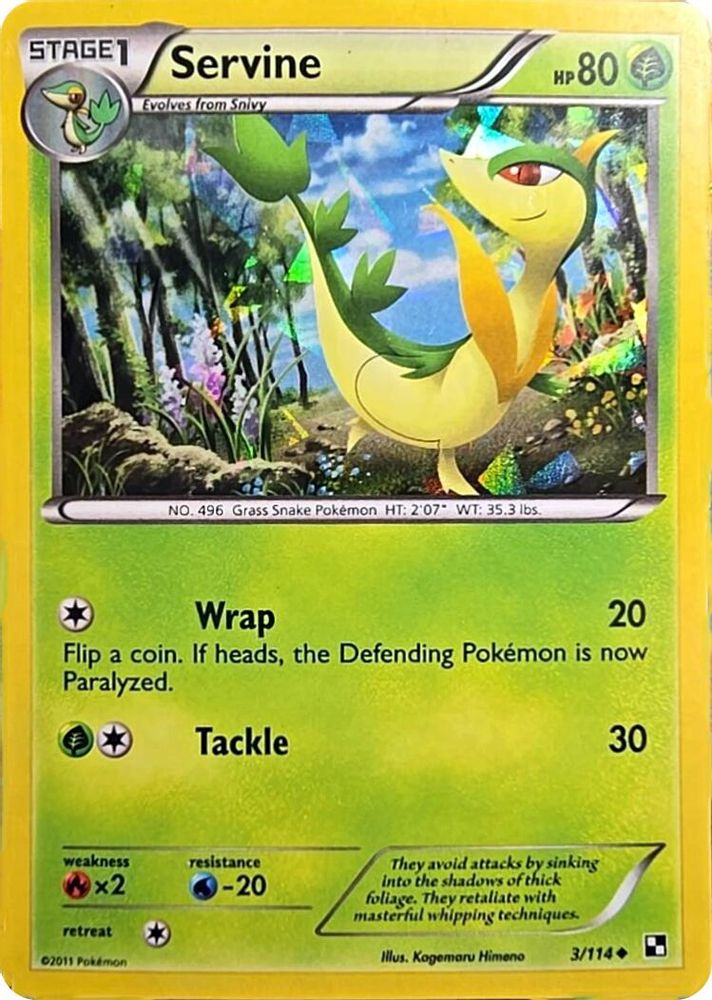 Servine (3/114) (Cracked Ice Holo) [Black & White: Base Set]