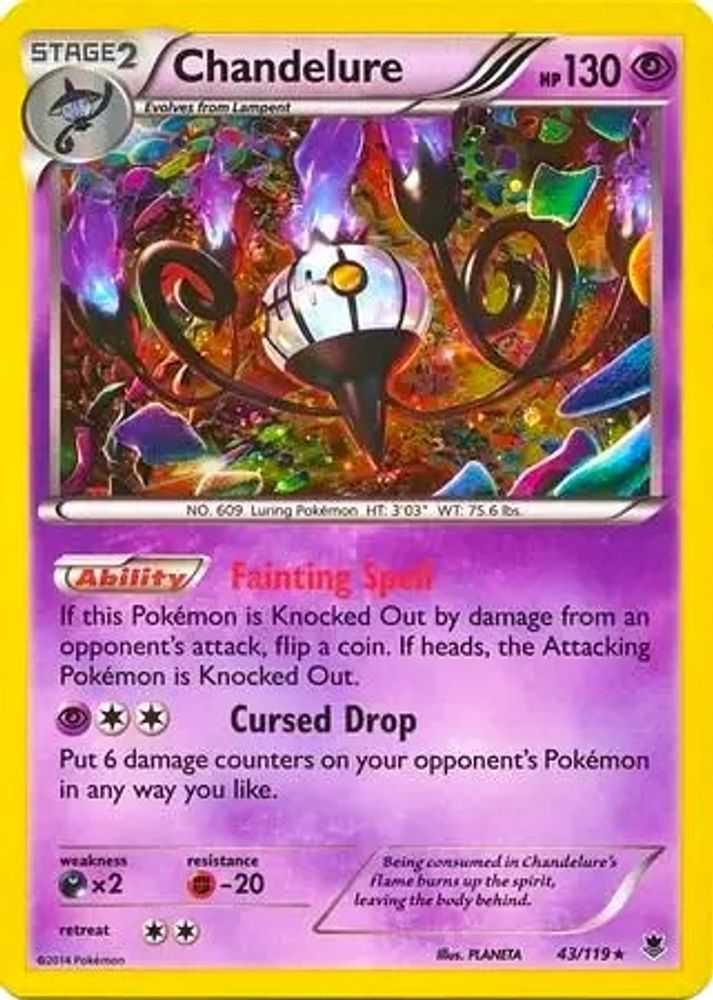 Chandelure (43/119) (Cosmos Holo) [XY: Phantom Forces]