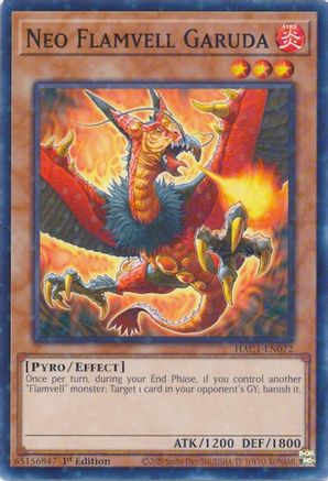 Neo Flamvell Garuda (Duel Terminal) [HAC1-EN072] Parallel Rare