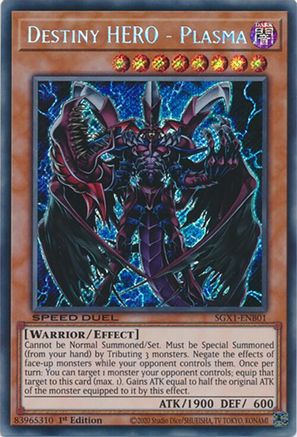 Destiny HERO - Plasma [SGX1-ENB01] Secret Rare