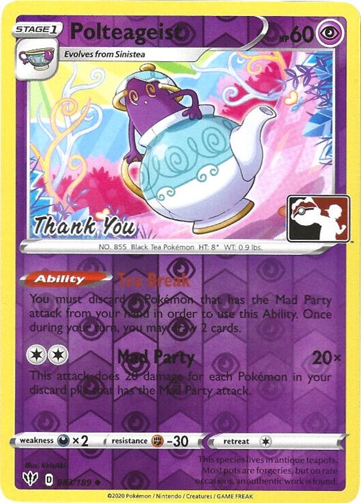 Polteageist (083/189) (Thank You Promo) [Sword & Shield: Darkness Ablaze]