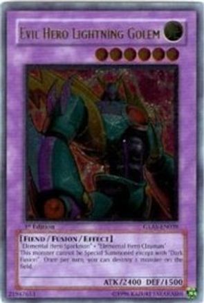 Evil Hero Lightning Golem [GLAS-EN039] Ultimate Rare