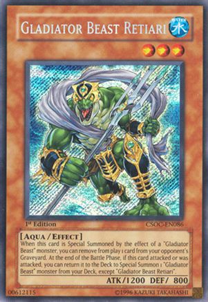 Gladiator Beast Retiari [CSOC-EN086] Secret Rare