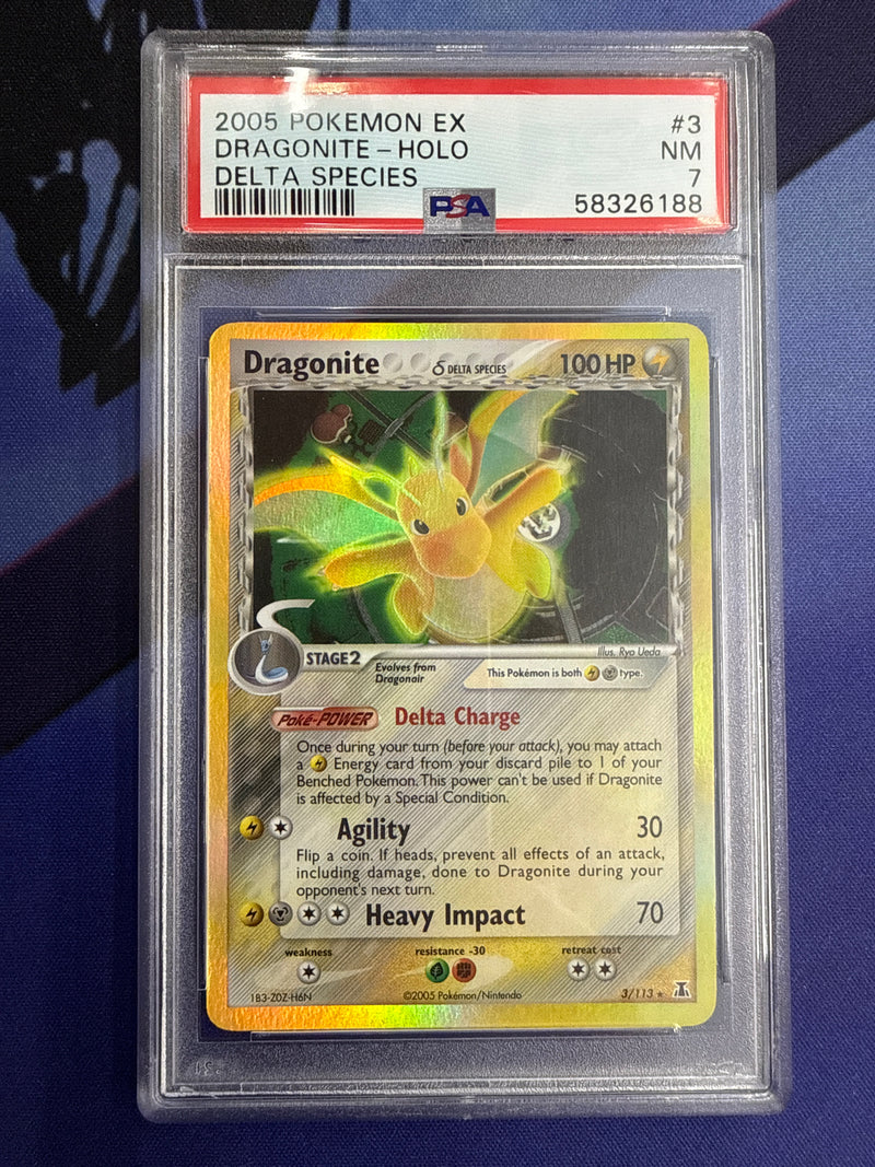 Dragonite (3/113) (Delta Species) [EX: Delta Species] - Graded