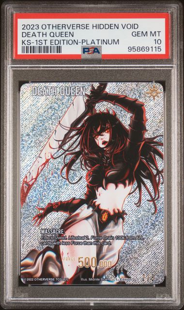GRADED [PSA 10] 2023 OTHERVERSE HIDDEN VOID KICKSTARTER DEATH QUEEN KS-1ST EDITION-PLATINUM