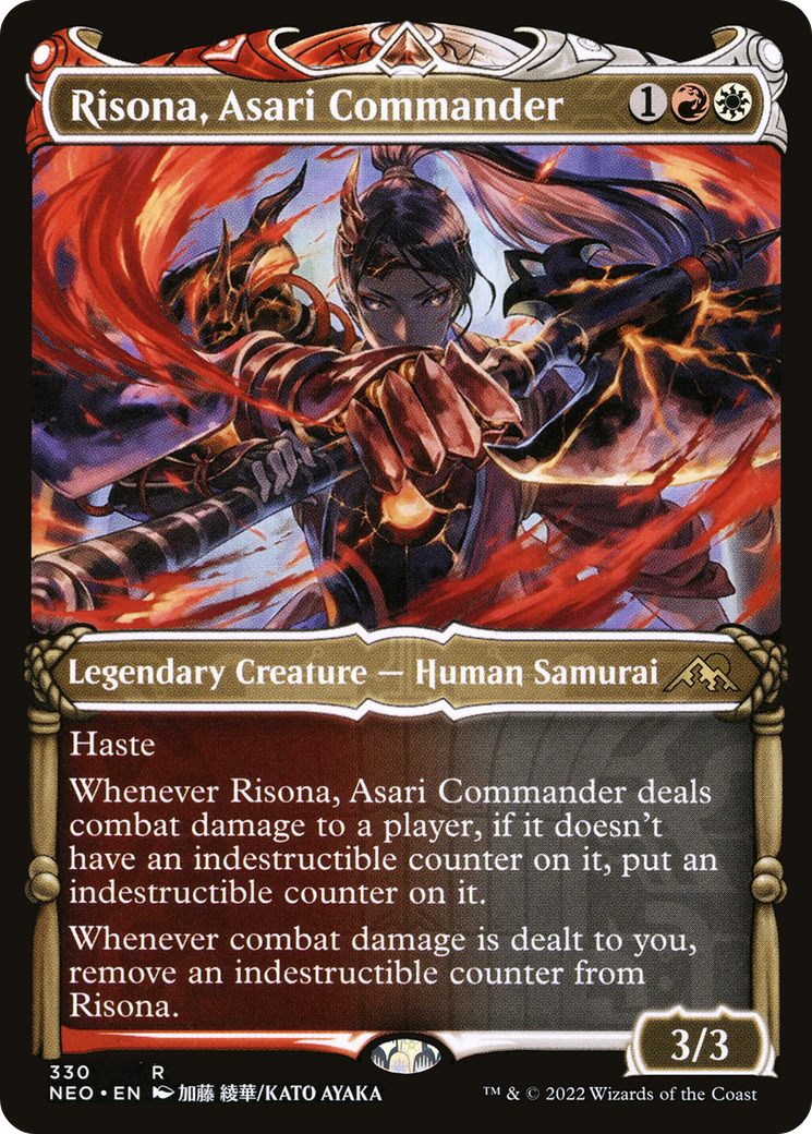 Risona, Asari Commander (Showcase Samurai) [Kamigawa: Neon Dynasty]