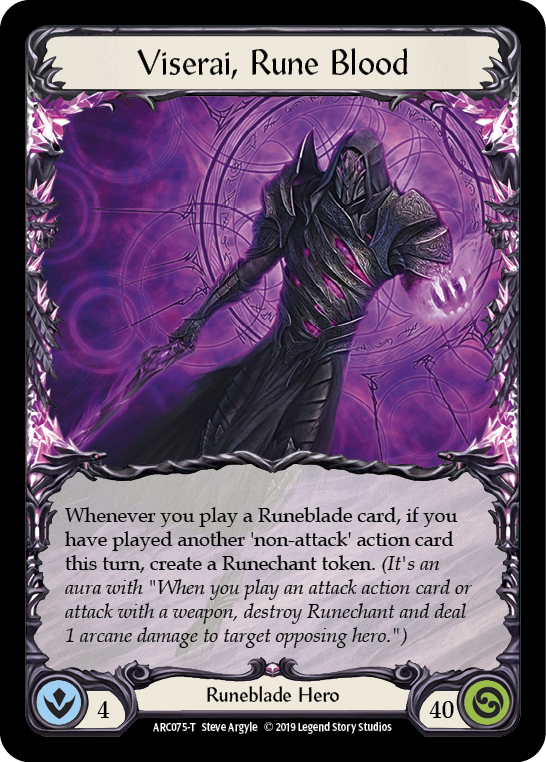 Viserai, Rune Blood [ARC075-T] (Arcane Rising)  1st Edition Normal