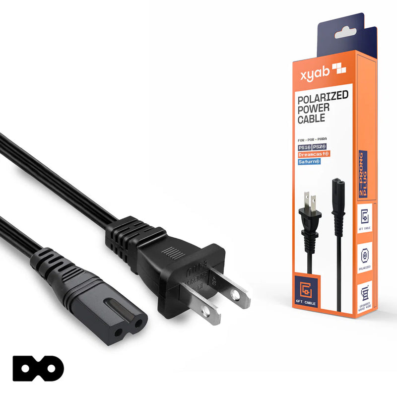 Polarized Power Cable for PS1/PS2/Dreamcast/Saturn